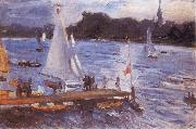 Max Slevogt The Alster at Hamburg oil painting artist